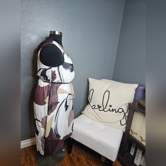 NWT city chic brown and white faux wrap dress size 16W - Picture 4 of 7